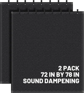 2 Pcs Sound Dampening Blanket Soundproof Blanket Grommeted Sound Dampening Blanket Studio Sound Absorption Sheet Light Blocker, Insulated Blanket, General Indoor or Outdoor Use (72 x 78 Inches)