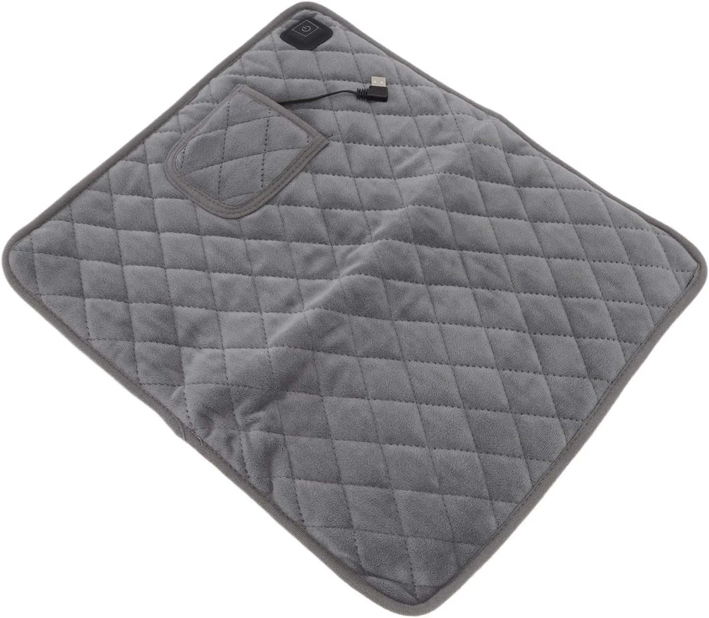 3 Gears Adjustable Temperature Foldable Washable Soft PET Cotton USB Hand Warming Blanket for Office, Home with Indicator Light, Power Supply Mode for Home Adapter, Mobile Phone