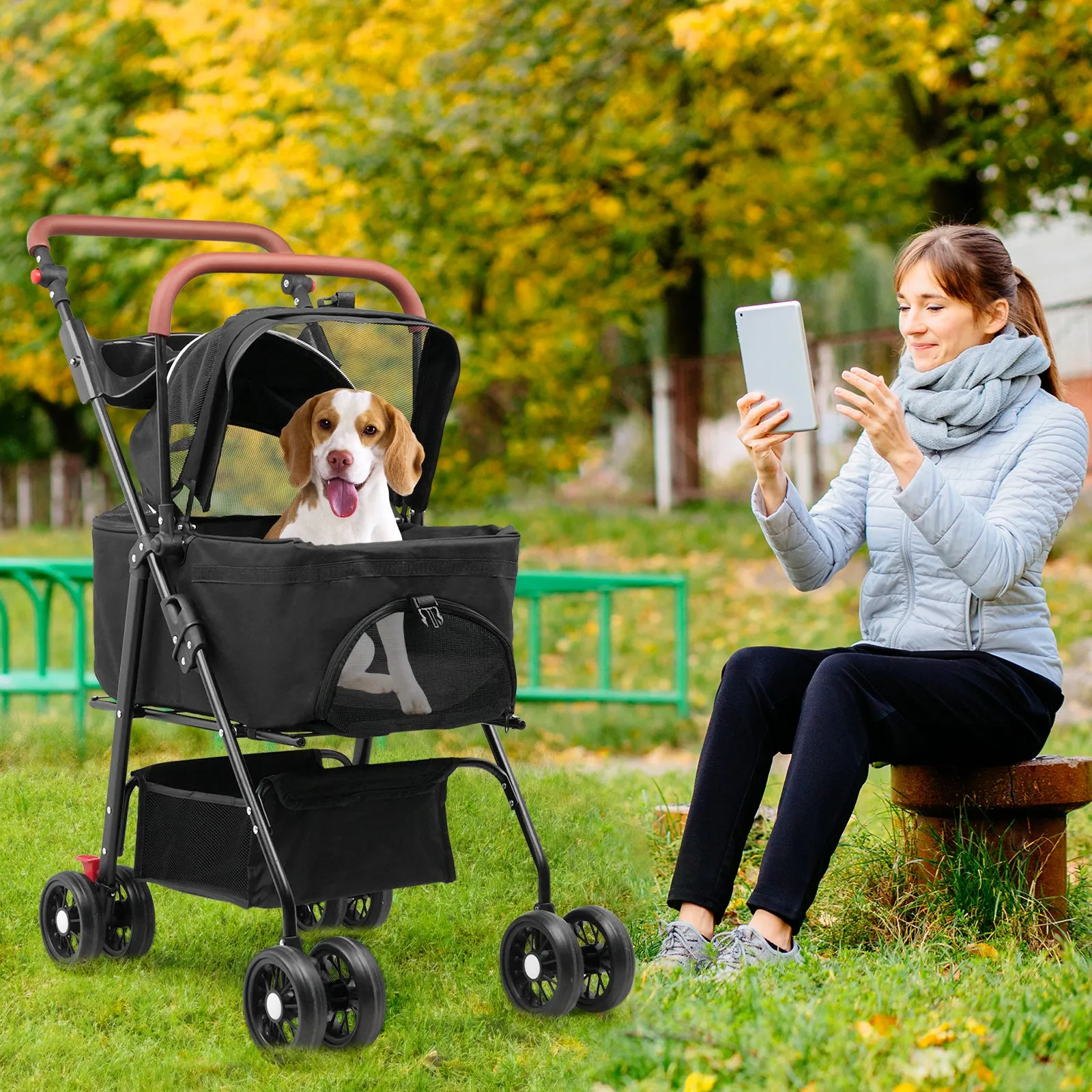 Advwin Large Pet Stroller Pram