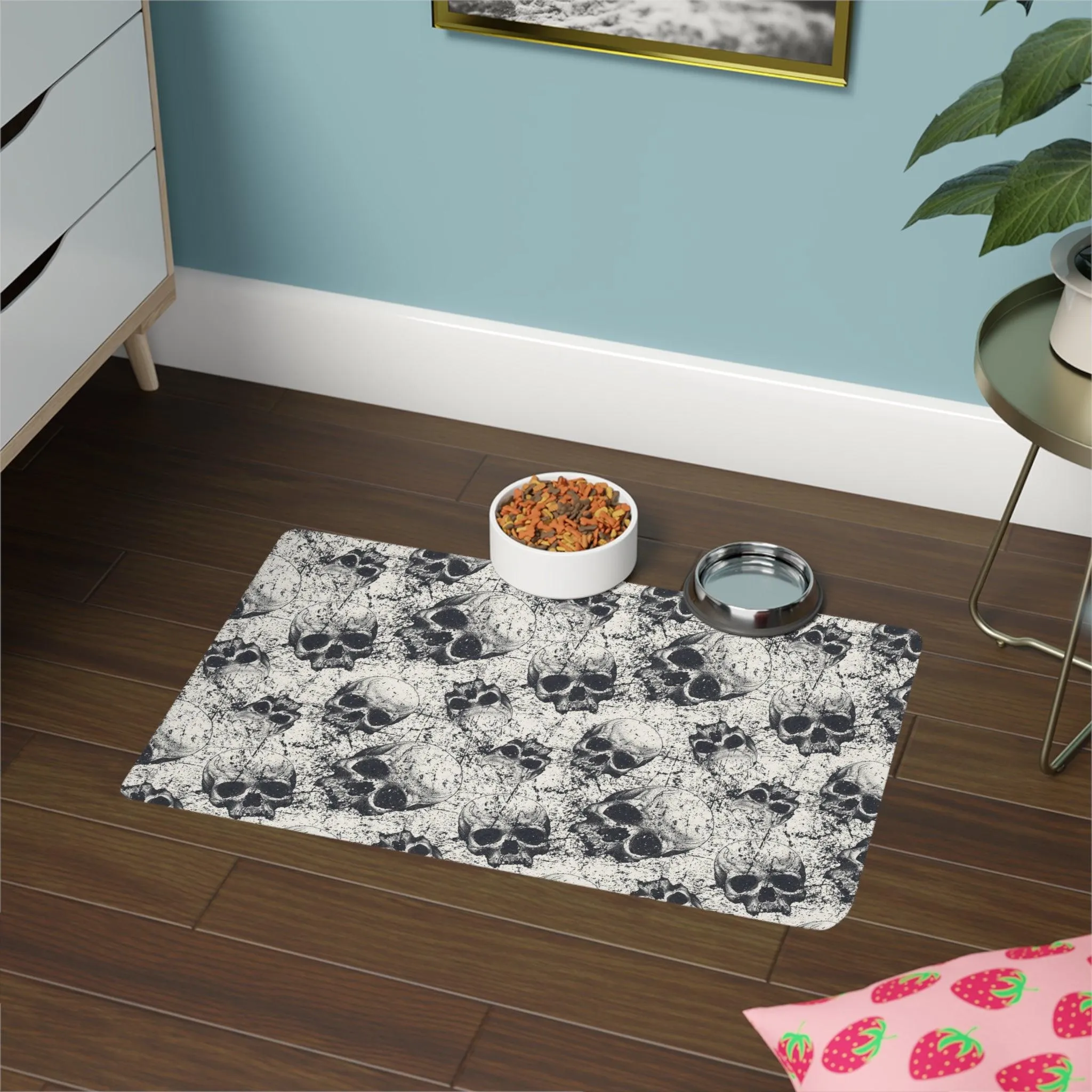 Ancient Skulls Pet Food Mat (12x18)
