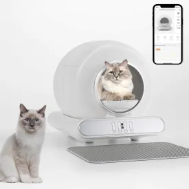 Automatic Cat Litter Box  Self-Cleaning Smart Robot with Safety Guarantee, 65 9L Large Capacity, Scoop-Free Tray, Quiet Operation, WiFi App Control, Odor-Free, Multiple Clean Modes