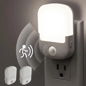 Briignite Motion Sensor Dusk to Dawn Night Light 2Pack, Dimmable LED Night Light for Kids, Plug into Wall for Bedroom, Living Room
