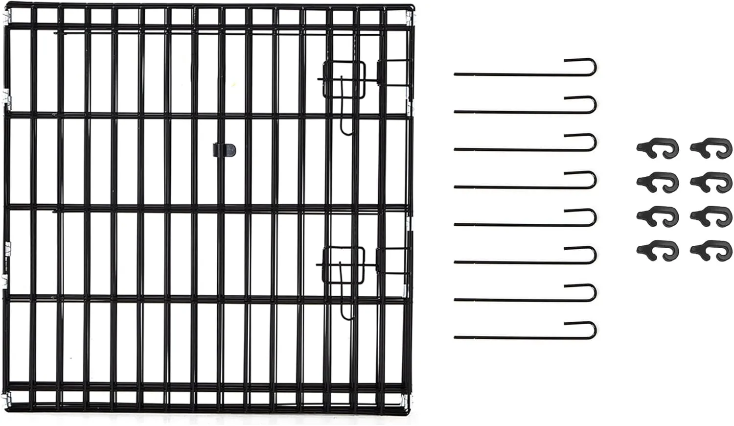 COOVA Foldable Octagonal Metal Dog Pen, Dog Exercise and Playpen, 24 Inches Wide x 24 Inches High, 8 Panels, Black