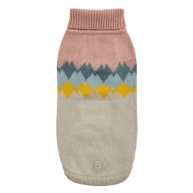 Cozy Fireside Clay Dog Sweater - Warm Knit Turtleneck for Pets