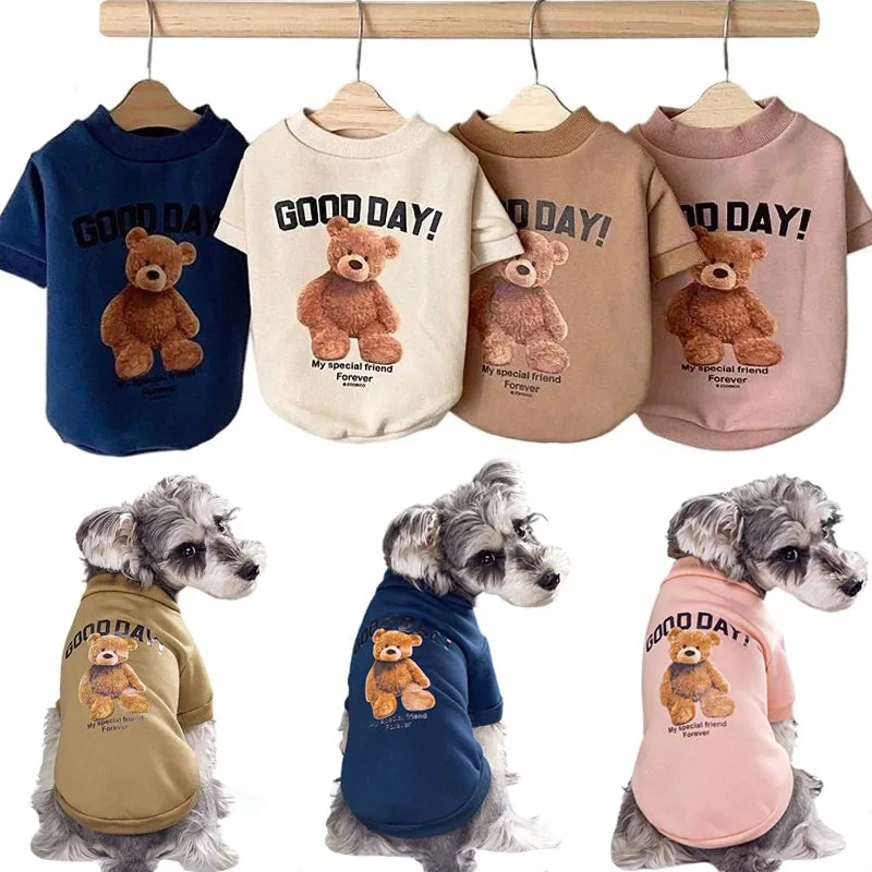 Cozy Winter Pet Sweater with Bear Design for Small to Medium Dogs and Cats