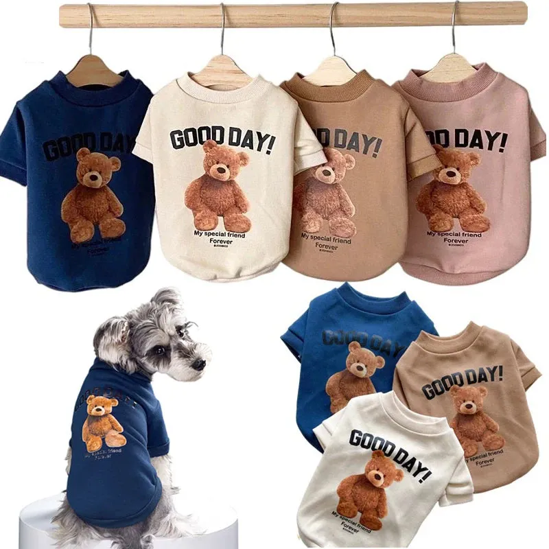 Cozy Winter Pet Sweater with Bear Design for Small to Medium Dogs and Cats