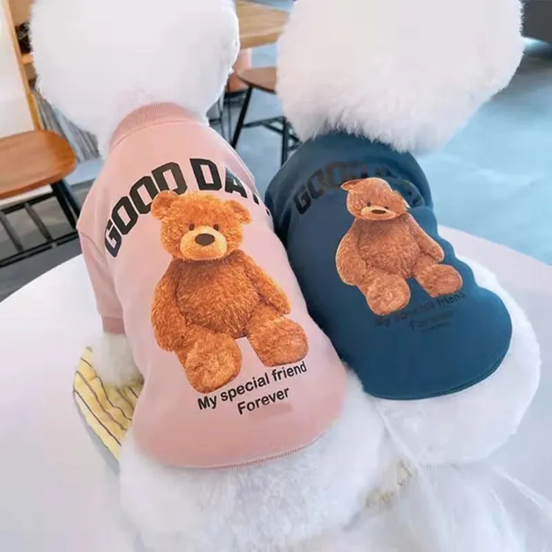 Cozy Winter Pet Sweater with Bear Design for Small to Medium Dogs and Cats