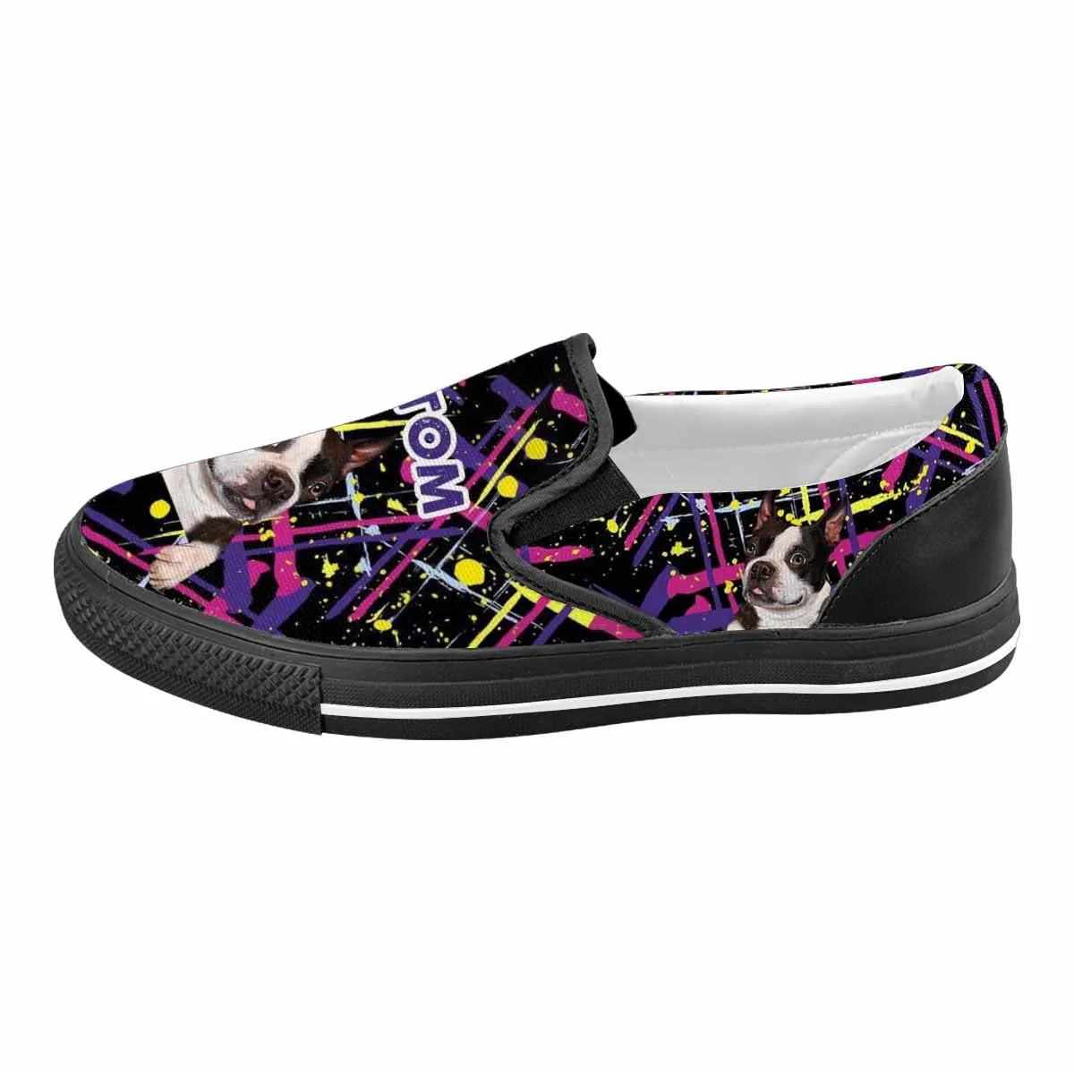 Custom Pet Face&Name Slip-on Canvas Shoes
