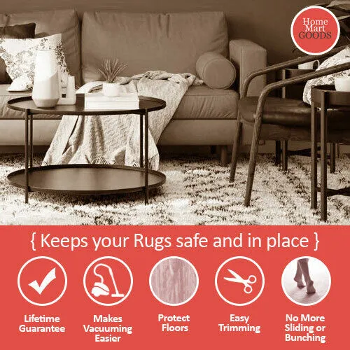 CUSTOMIZABLE OVERSIZED Anti-Slip Strong Hold Firm Grip Non-Slip Rug Pad (0.125")