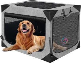 Dog Crate 30x21x21 Inch for Large or Medium Dogs, Portable and Foldable Design Perfect for Travel or Home Use, Dog Kennel with 3-Door