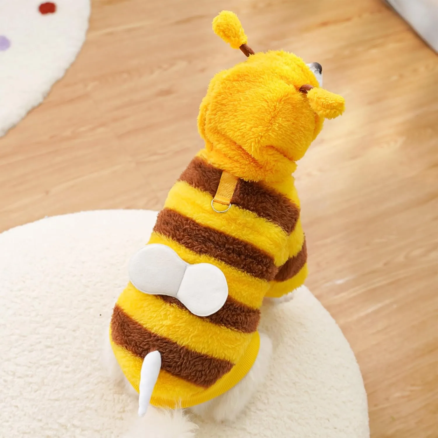 Dog Fleece Pajamas Warm Winter Dog Plush Clothes, Cute Frog Costume Soft Dog Jumpsuit Small Dog Hoodies Puppy Onesie Fluffy Dog Bodysuit, Pet Apparel Outfits Velvet Dog Coat Christmas Costumes