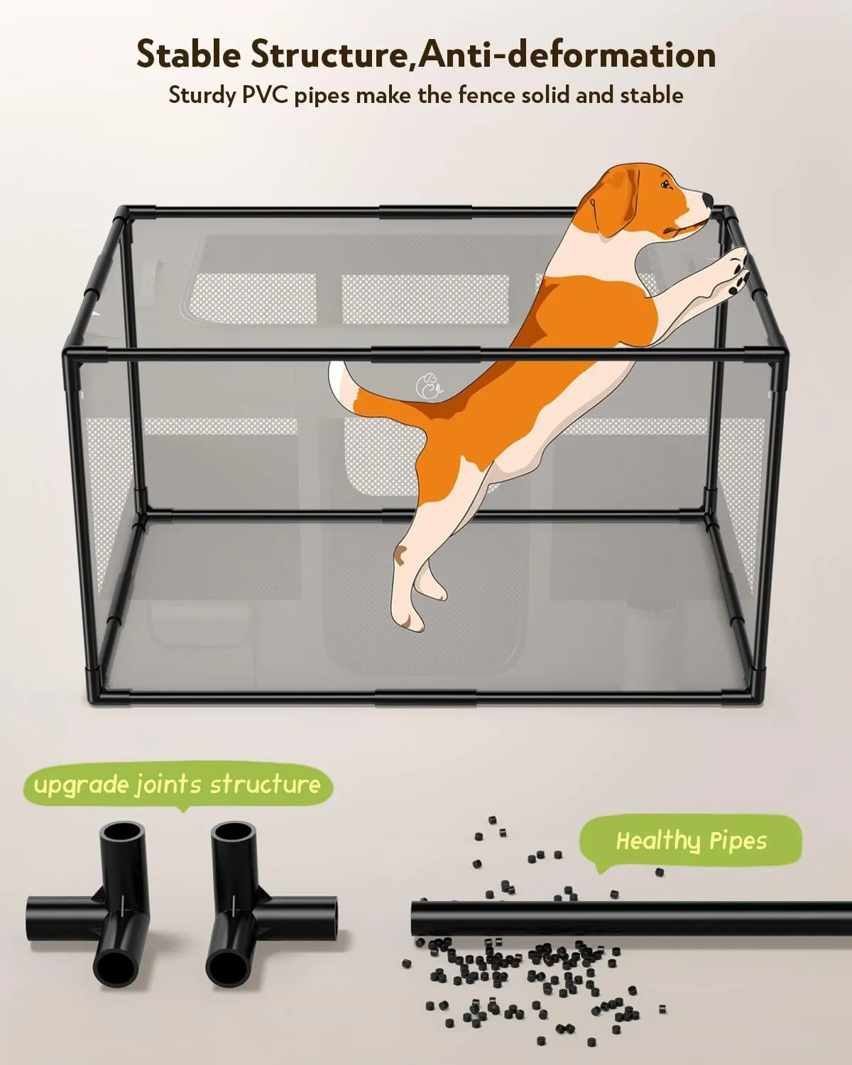 Dog Playpen,Fabric Fence, Portable Soft Cat Kennel Crate,Breathable Exercise Puppy Pen with Carrying Case(L)