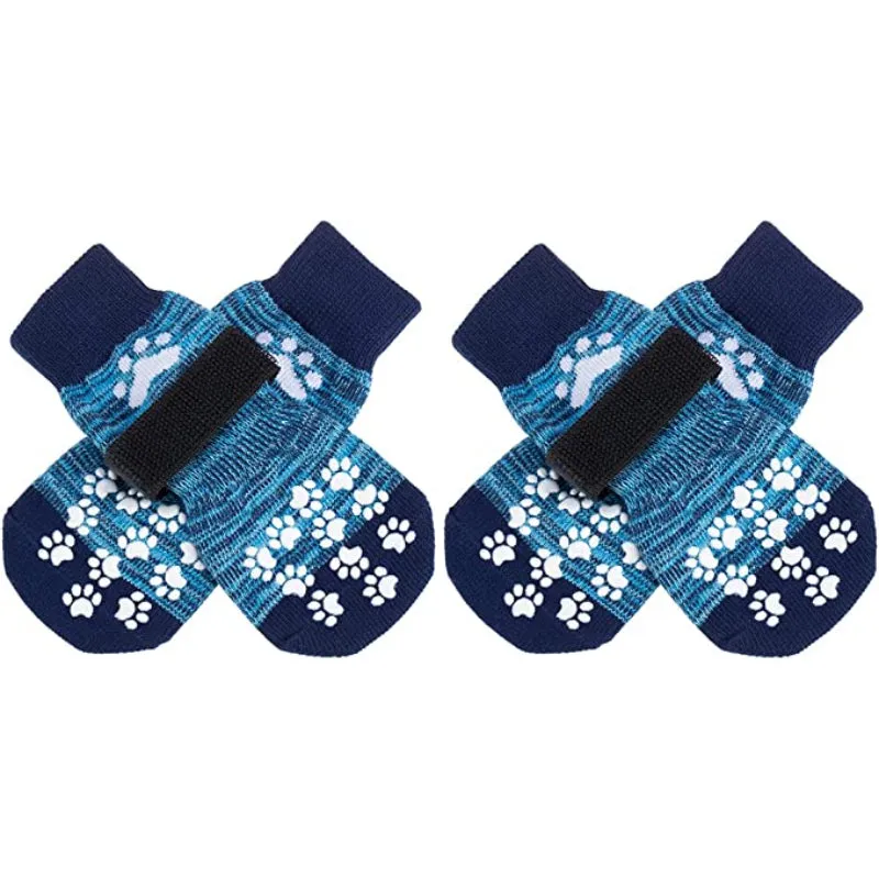 Double Side Anti-Slip Dog Socks Adjustable Pet Paw Protector