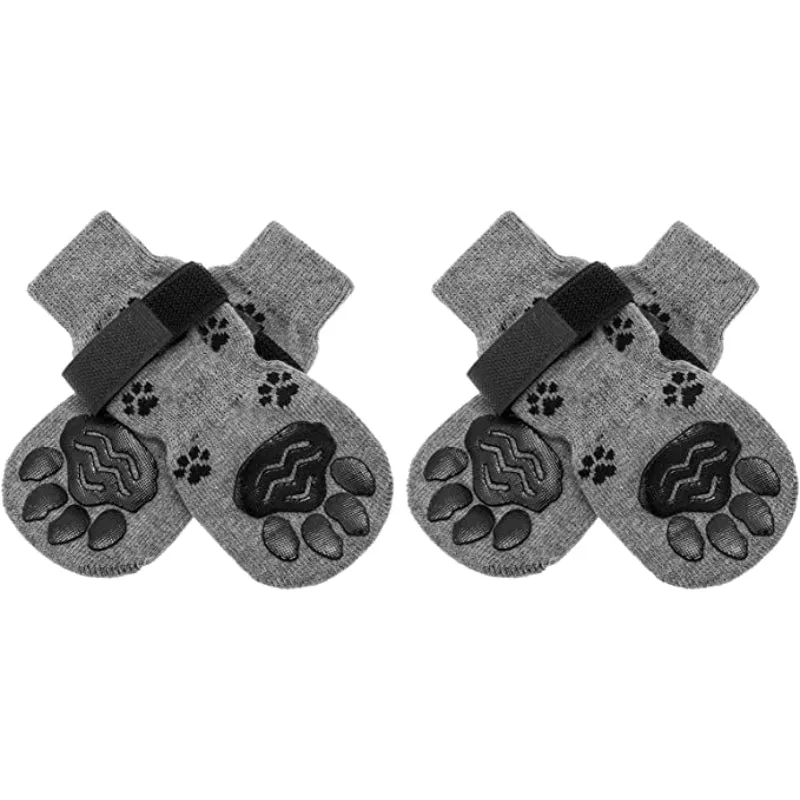 Double Side Anti-Slip Dog Socks Adjustable Pet Paw Protector