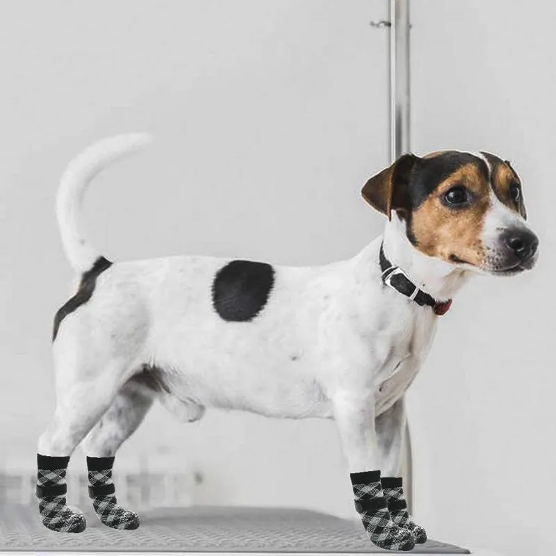 Double Side Anti-Slip Dog Socks Adjustable Pet Paw Protector