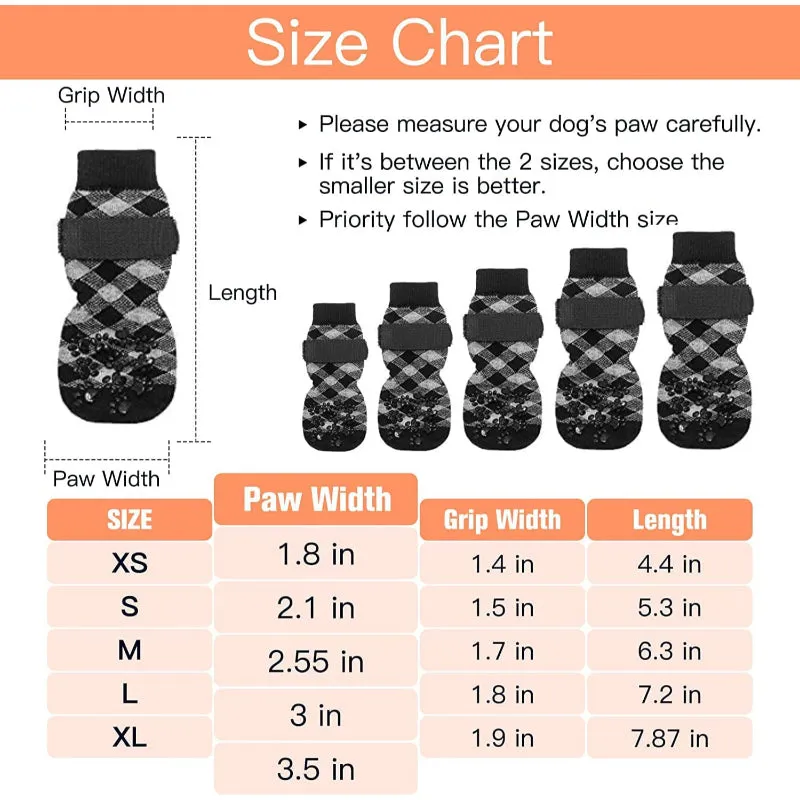 Double Side Anti-Slip Dog Socks Adjustable Pet Paw Protector