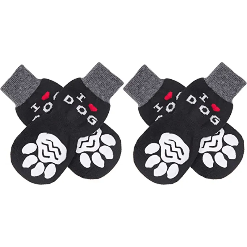 Double Side Anti-Slip Dog Socks Adjustable Pet Paw Protector