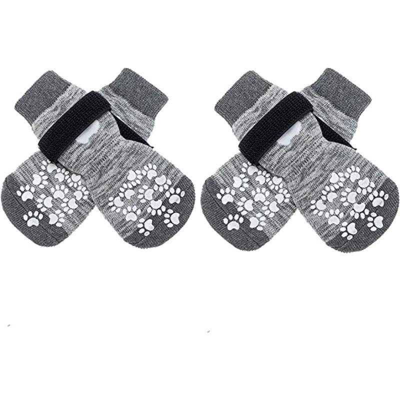 Double Side Anti-Slip Dog Socks Adjustable Pet Paw Protector