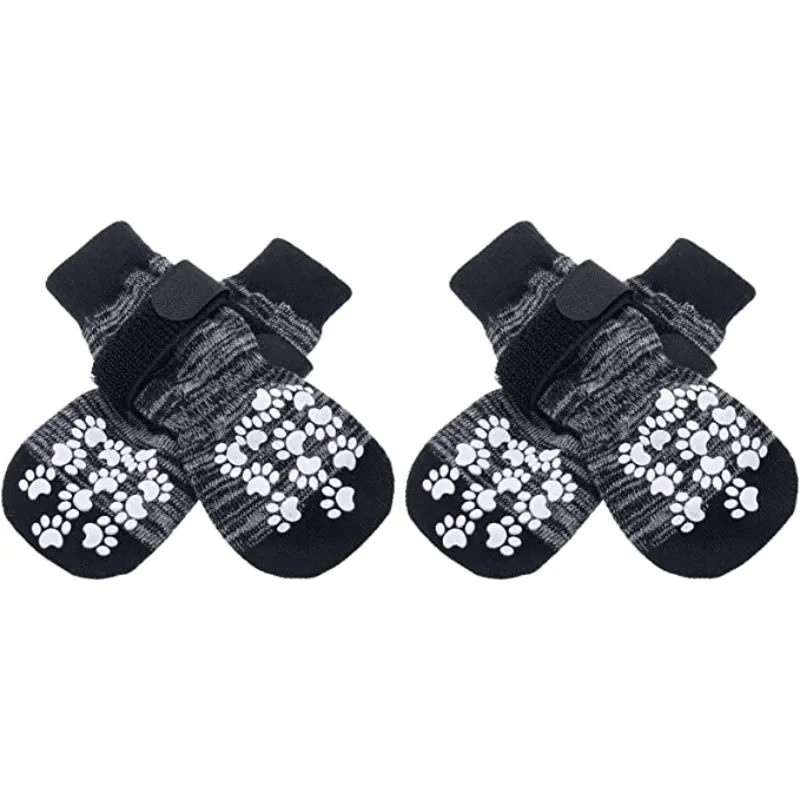Double Side Anti-Slip Dog Socks Adjustable Pet Paw Protector