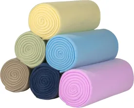 Fleece Throw Blankets Bulk Fleece Blankets Solid Wholesale Lightweight Warm Soft for Pet Bed Sofa Couch Office Wedding Gifts Travel Seasons Assorted #9 50x60 Inches Pack of 6