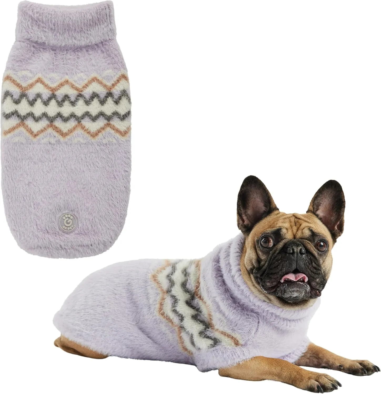 Fuzzy Dog Sweater - Cozy & Soft Knit Sweater for Dogs - Warm Winter Dog Pullover - Stylish & Comfortable - X-Large, Lavender