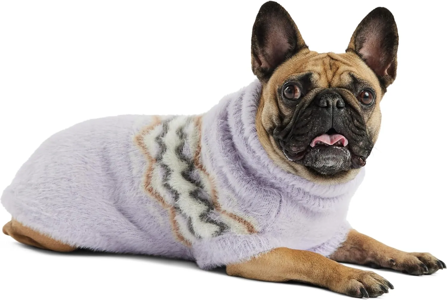 Fuzzy Dog Sweater - Cozy & Soft Knit Sweater for Dogs - Warm Winter Dog Pullover - Stylish & Comfortable - X-Large, Lavender