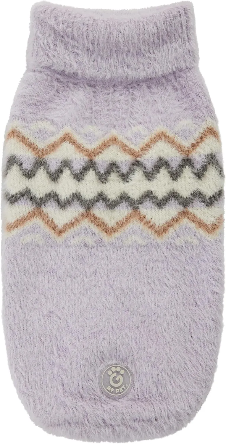 Fuzzy Dog Sweater - Cozy & Soft Knit Sweater for Dogs - Warm Winter Dog Pullover - Stylish & Comfortable - X-Large, Lavender