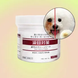 Gentle Tear Stain Eye Wipes for Dogs & Cats 120 Count