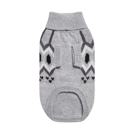 Heritage Turtleneck Dog Sweater - Grey Mix