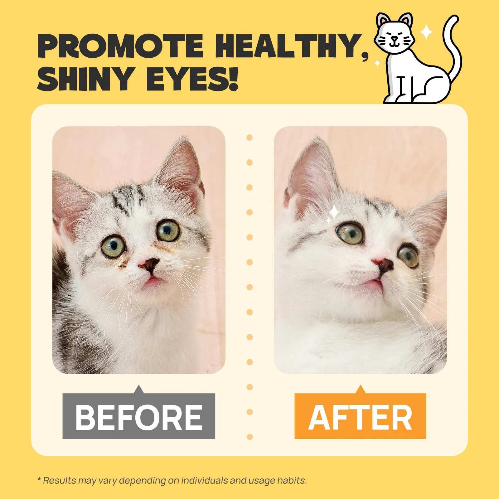 HICC Pet®  Hypoallergenic Pet Eye Wipes For Cats, Manuka Honey Scent, 100 Pads