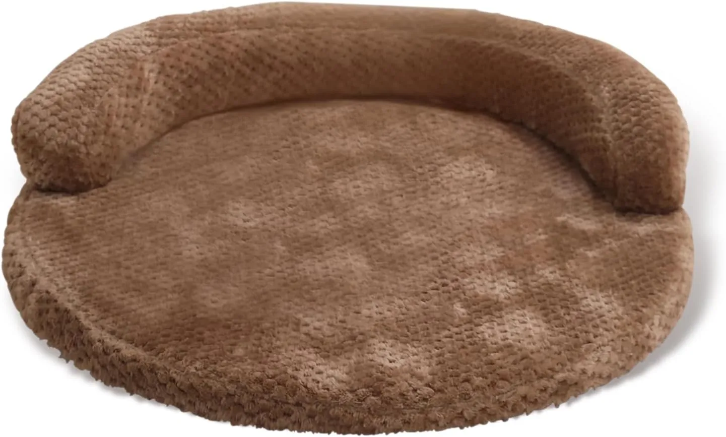 huraty Orthopedic Dog Bed for Small Dogs, Bolster Dog Sofa Bed Washable Pet Bed, Supportive Foam Pet Bed with Nonskid Bottom, 23.6 x 4.7 x 1.5 Inch, Brown