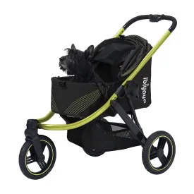 Ibiyaya  The Beast Pet Jogging Stroller, 3-Wheel All-Terrain Dog-Cat Pram with Double Breaks, Best Large Stroller for Running & Hiking