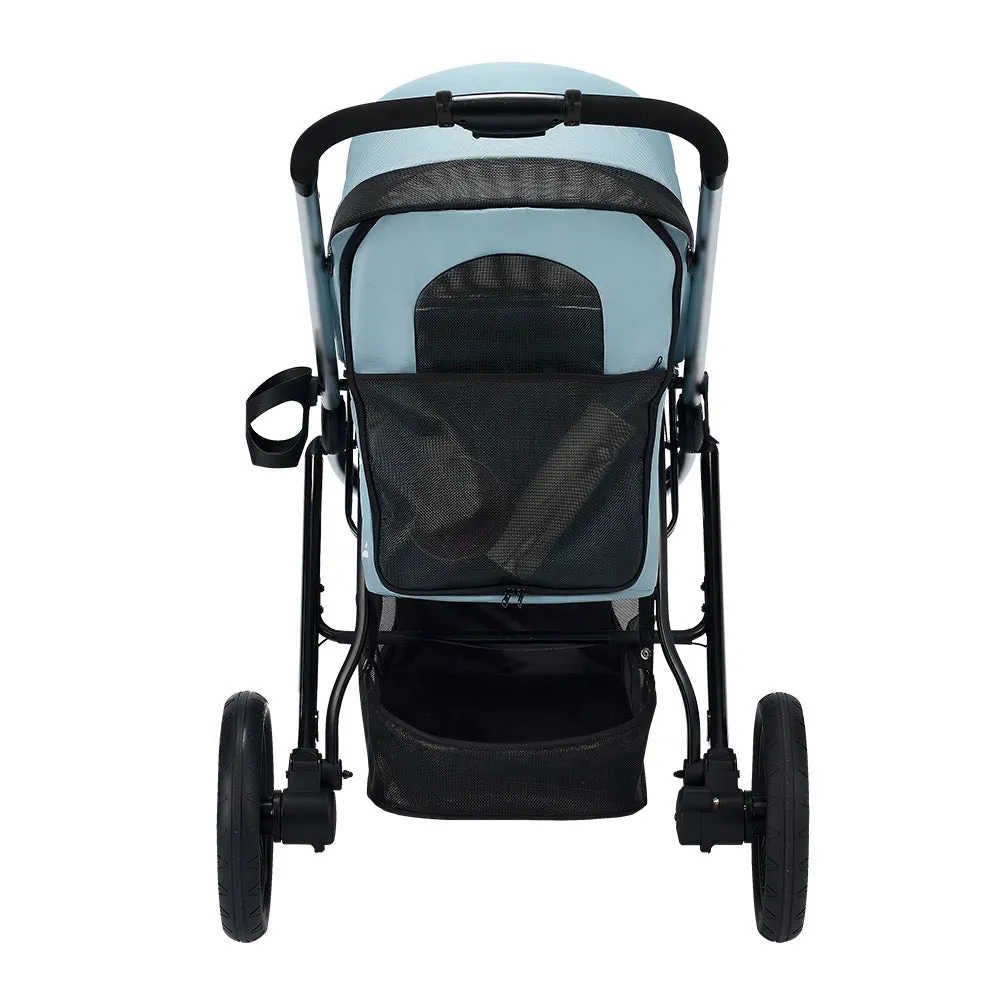 Ibiyaya  The Beast Pet Jogging Stroller, 3-Wheel All-Terrain Dog-Cat Pram with Double Breaks, Best Large Stroller for Running & Hiking