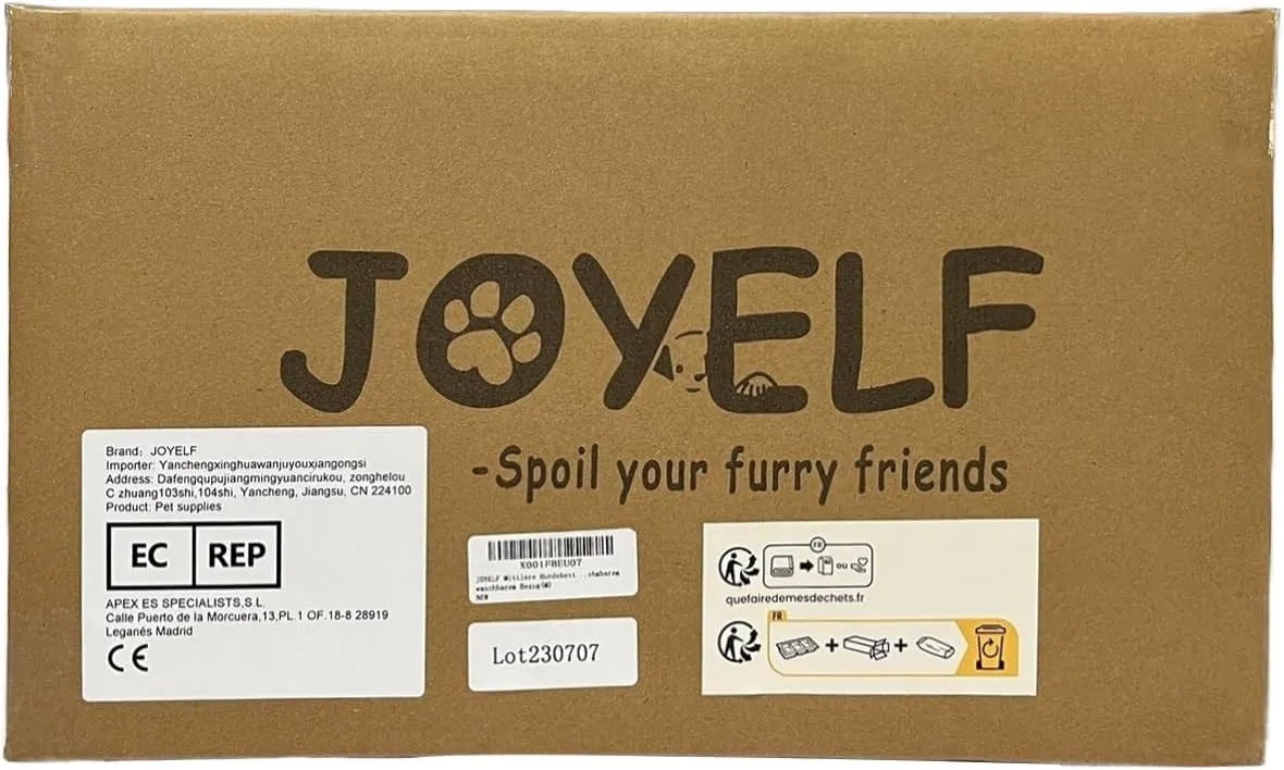 JOYELF Orthopedic Dog Bed for Medium Dogs, Foam Sofa Couch Bed, Bolster Waterproof Pet Bed with Removable Washable Cover and Nonskid Bottom, Durable Dog Bed Couch for Medium Dogs -Khaki