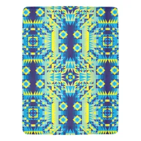 Kaleidoscope Jaune Bleu Ultra-Soft Micro Fleece Blanket 60"x80"
