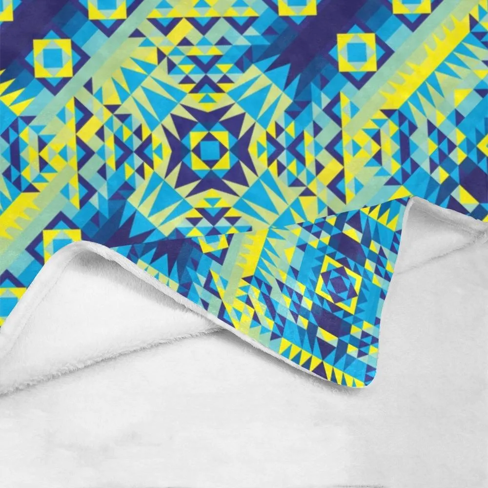 Kaleidoscope Jaune Bleu Ultra-Soft Micro Fleece Blanket 60"x80"
