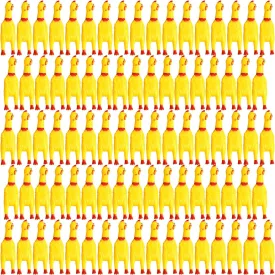 Libima 150 Pcs 6.3 Inch Screaming Rubber Chicken Toy Bulk, Mini Squeeze Rubber Chicken Small Squeak Toys, Prank Novelty Noise Toy for Pet Chew Party Gifts Reduce Separation Anxiety(Yellow)