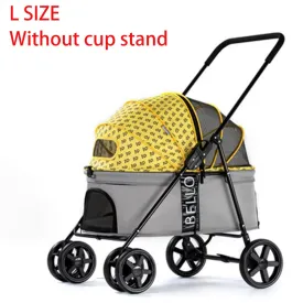 Luxury Pet Cat Stroller Baby Stroller Newborn Foldable Large Space Trolley Travel Bag Dog Transporter Carrier Breathable Mesh