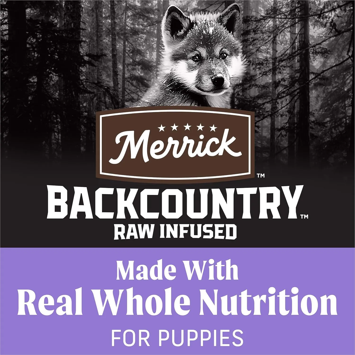 Merrick Backcountry Grain Free Dry Puppy Dog Food, Kibble with Freeze Dried Raw Pieces, Chicken Recipe - 20.0 lb. Bag
