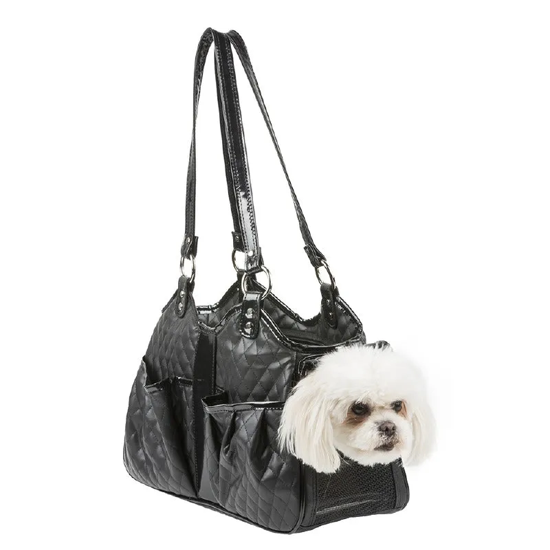 Metro Quilted Pet Carrier: Black