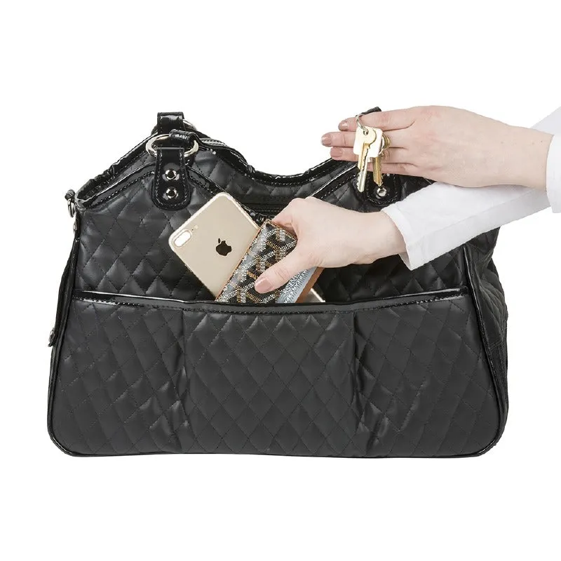 Metro Quilted Pet Carrier: Black