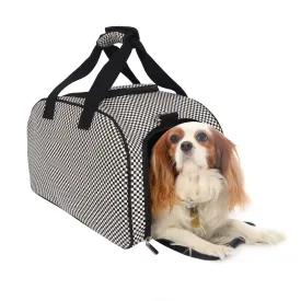 Organic Woven Cotton Checkerbard Pet Carrier Medium