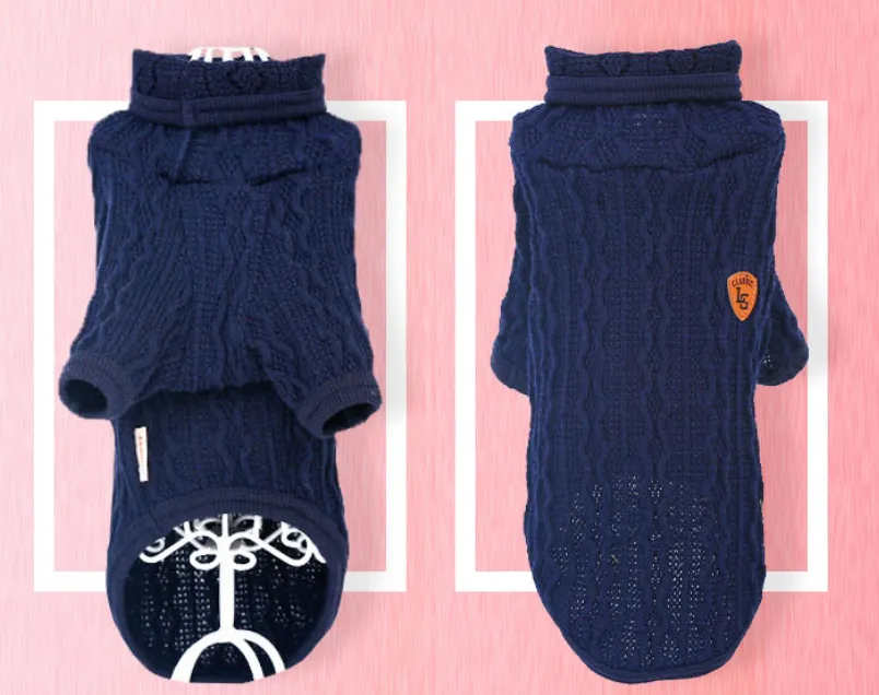 Pet / Dog / Cat Cable Knit Turtleneck Sweater