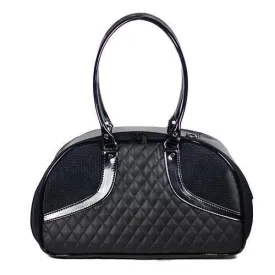 Petote Roxy Dog Carrier Black Quilted