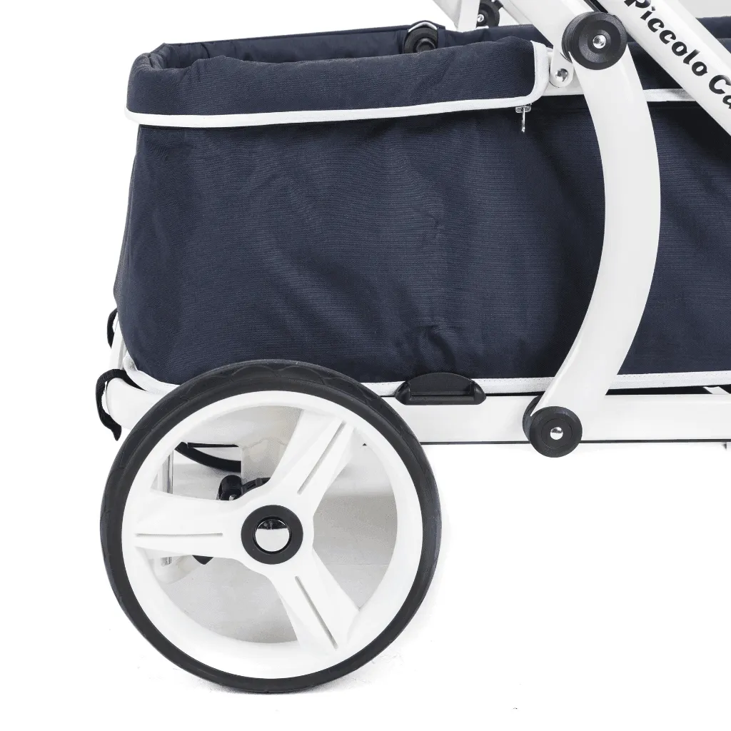 Piccolocane Crea Pet Wagon Dog Stroller - for XL Dogs - (100kg capacity) - Navy Blue