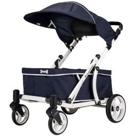 Piccolocane Crea Pet Wagon Dog Stroller - for XL Dogs - (100kg capacity) - Navy Blue