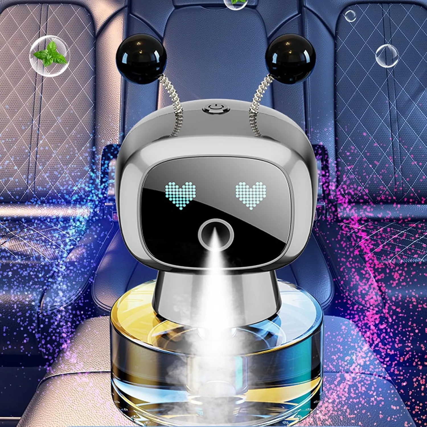 Portable Auto Freshener Device With Intelligent Sensing Scent Enhances Air USB Rechargeable Lasts Up To 30 Days