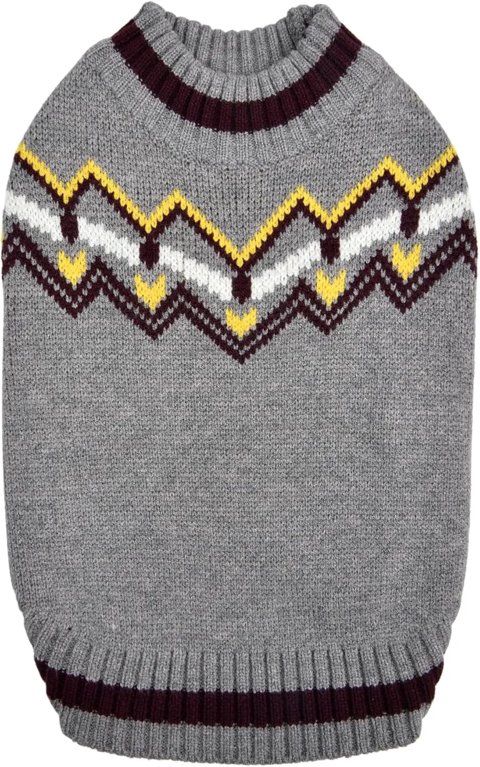 Puppia Kylo Dog Knit Sweater Winter Season for Small and Medium Dogs, Melange Grey, Medium