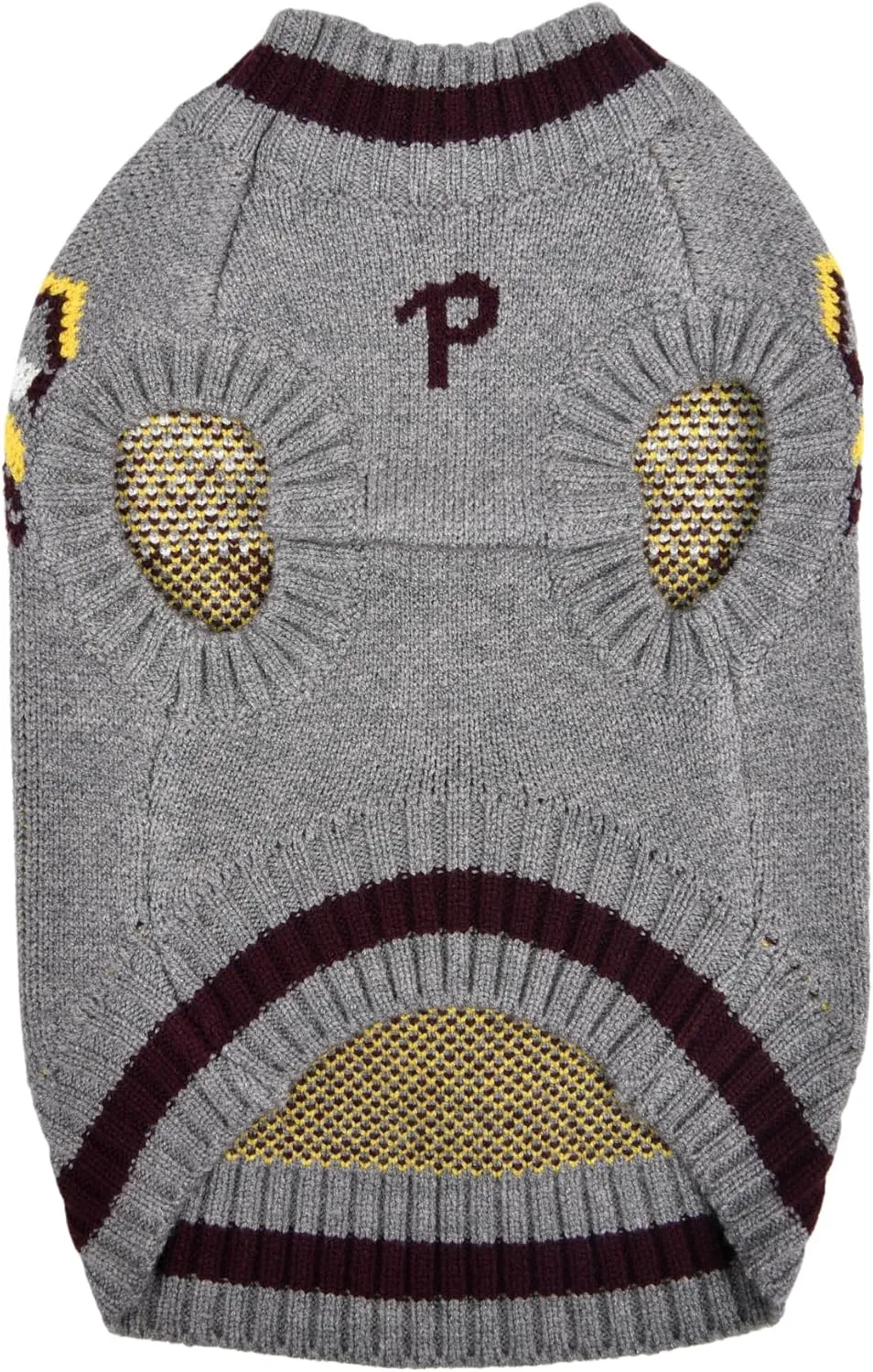 Puppia Kylo Dog Knit Sweater Winter Season for Small and Medium Dogs, Melange Grey, Medium