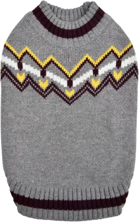 Puppia Kylo Dog Knit Sweater Winter Season for Small and Medium Dogs, Melange Grey, Medium